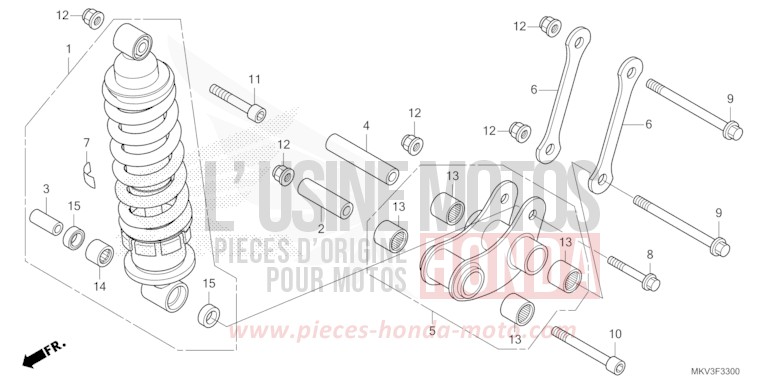 KISSEN, HINTEN von Forza 750 MAT BALLISTIC BLACK METALLIC (NHA86) von 2023